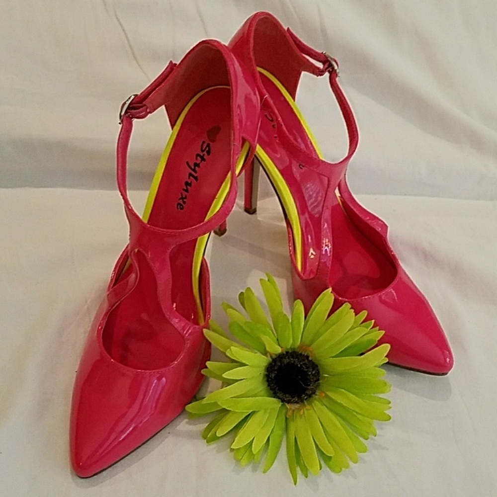 Styluxe Hot Pink Steletos w/ Pointed Toes